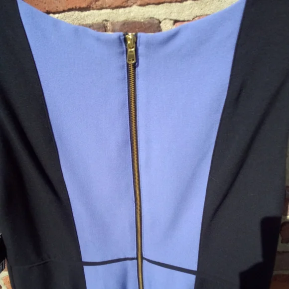 NWT Liz Claiborne Purple Black Sleeveless Stretch Midi Skirt size 12 Body Con - Picture 5 of 6